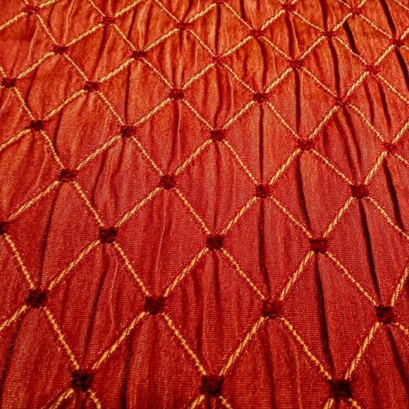 Red Gold Quilted Reversible Cropped Open Jacket - Picture 7 of 7